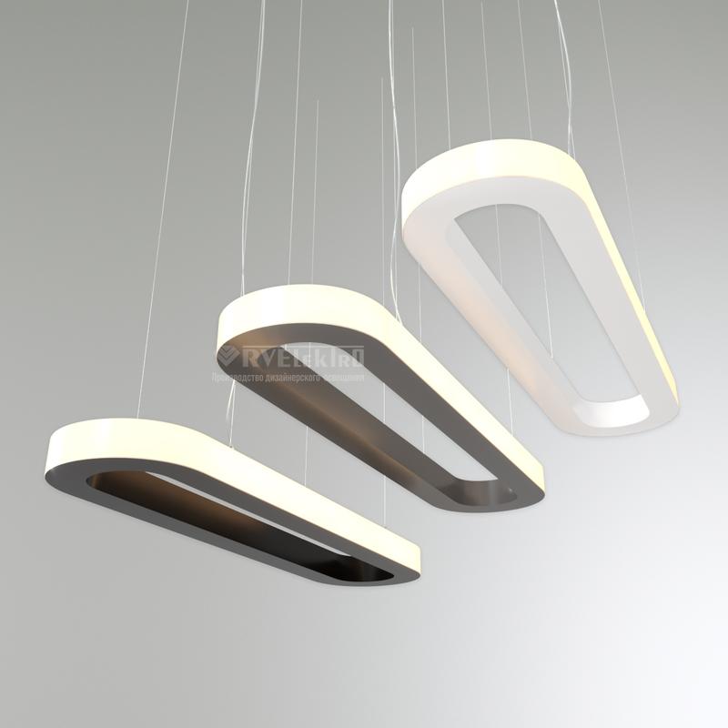 светильник светодиодный rve-lbx-largo-out-2600-p 148вт 4000к 2600х350х50мм подвесной шир. рассеив.=53ммсвечение наружу бел. rvelektro rve00001245 от BTSprom.by