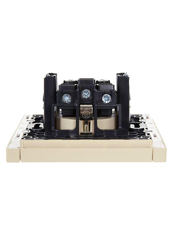  Розетка СП FORTE&PIANO FP416 16А с заземл. без защ. шторок винт. крепл. ваниль IEK FP-R11-16-K10 фото в каталоге от BTSprom.by