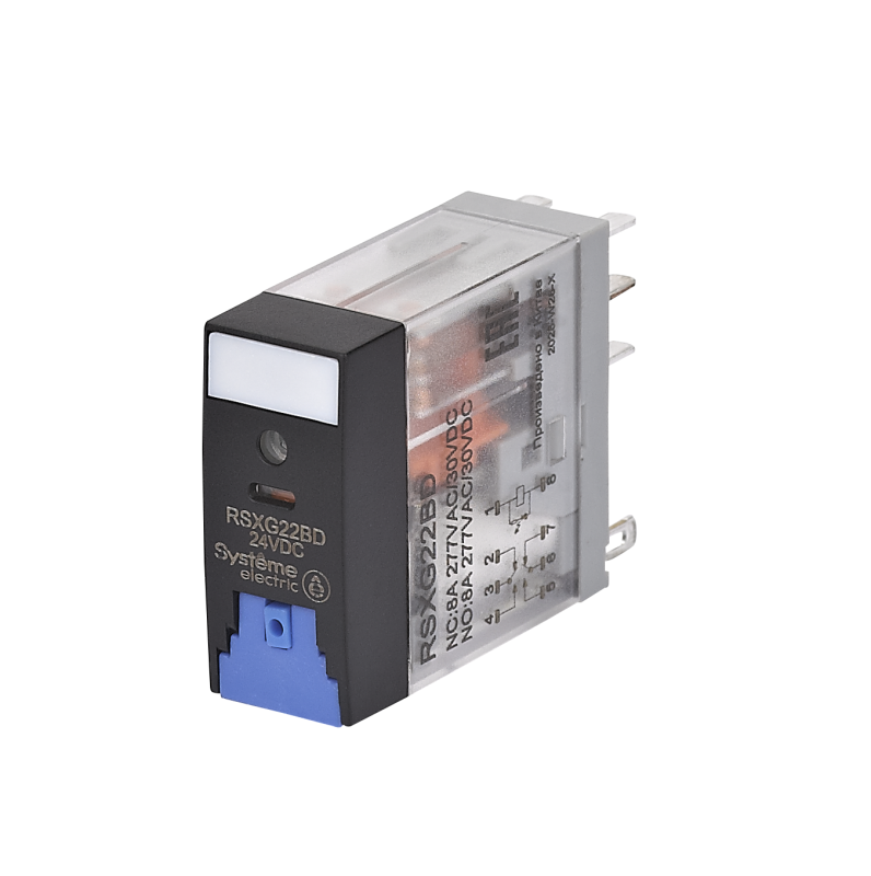 реле 8а 2перекл. 24в dc тест кнопка led se rsxg22bd от BTSprom.by