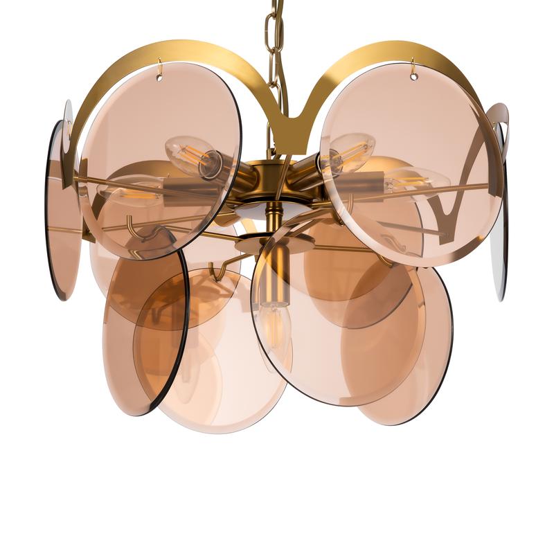  Светильник Tea 60Вт E14х7 IP20 подвесной Freya FR5146PL-07G фото в каталоге от BTSprom.by