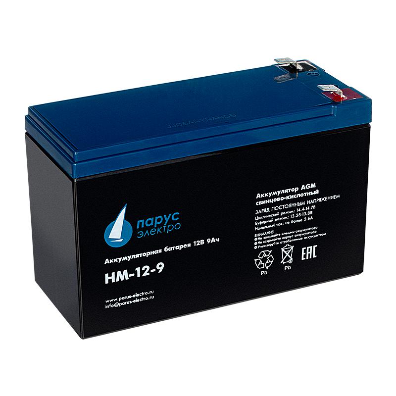 батарея аккумуляторная hm-12-9 свинцово-кислотная 12в/9а.ч парусэлектро hm-12-9 от BTSprom.by