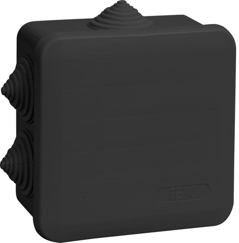 коробка распаячная оп 100х100х50 ip44 км41255 6 гермовводов черн. iek uko21-100-100-050-k02-44 от BTSprom.by