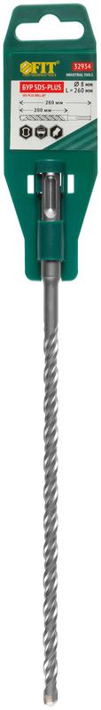  Бур по бетону SDS PLUS с двойн. резьбой 8х260мм FIT 32934 фото в каталоге от BTSprom.by