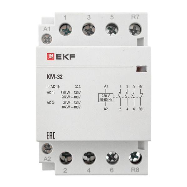  Контактор модульный КМ 32А 3NО+NC (3 мод.) EKF km-3-32-31 фото в каталоге от BTSprom.by