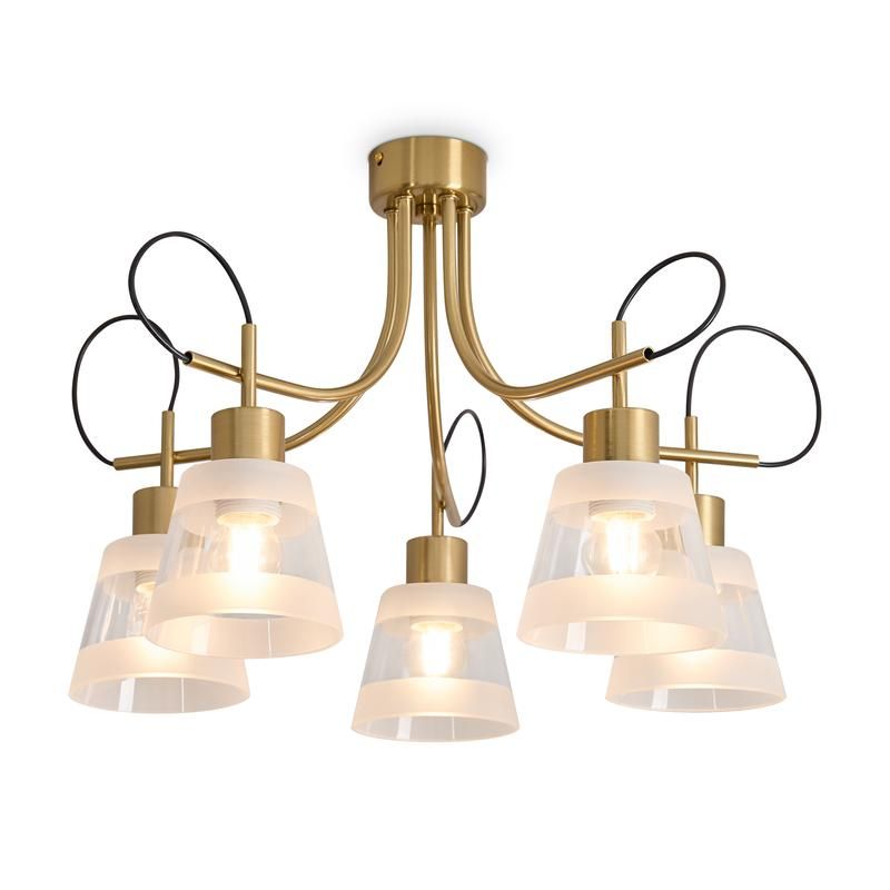 светильник caramel 5х60вт e27 ip20 подвесной freya fr5522pl-05bs от BTSprom.by