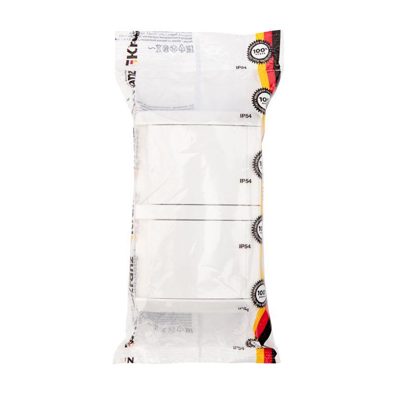  Блок розеток 2-м ОП INDUSTRIAL IP54 горизонт. с заземл. керамика бел. Kranz KR-78-0803 фото в каталоге от BTSprom.by