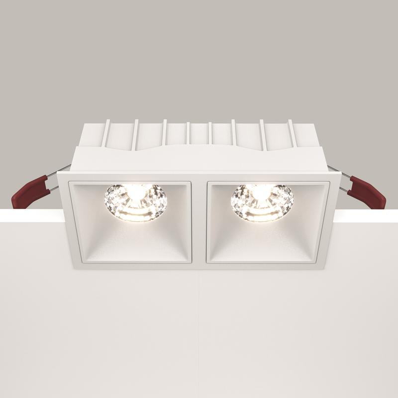 Светильник Alfa LED 2х15Вт 4000К 36град. Dim Triac встраив. Maytoni DL043-02-15W4K-D-SQ-W фото в каталоге от BTSprom.by