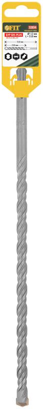  Бур по бетону SDS PLUS профи W-образная вставка двойная спираль 12х310мм FIT 32834 фото в каталоге от BTSprom.by