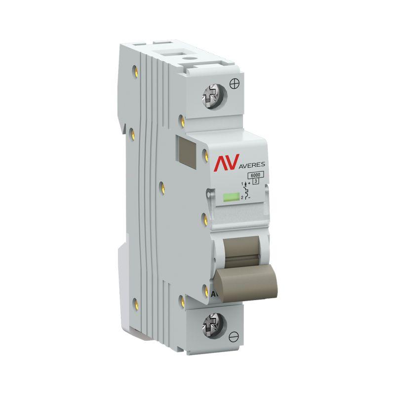 выключатель автоматический модульный 1п c 10а 6ка av-6 averes ekf mcb6-dc-1-10c-av от BTSprom.by