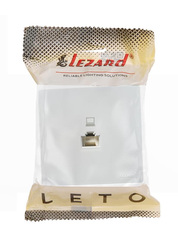 розетка комп 1-мест. leto бел. lezard 752-0200-139 от BTSprom.by