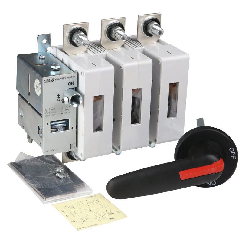  Выключатель нагрузки 3п 630А OptiSwitch DI-3-630-3P КЭАЗ 274890 фото в каталоге от BTSprom.by