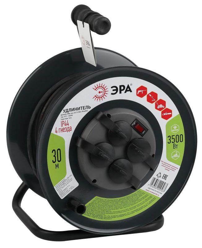 удлинитель на метал. катушке 4х30м с заземл. 16а ip44 rmx-4es-3х1.5-30m-ip44(kg) кг 3х1.5 эра б0046844 от BTSprom.by