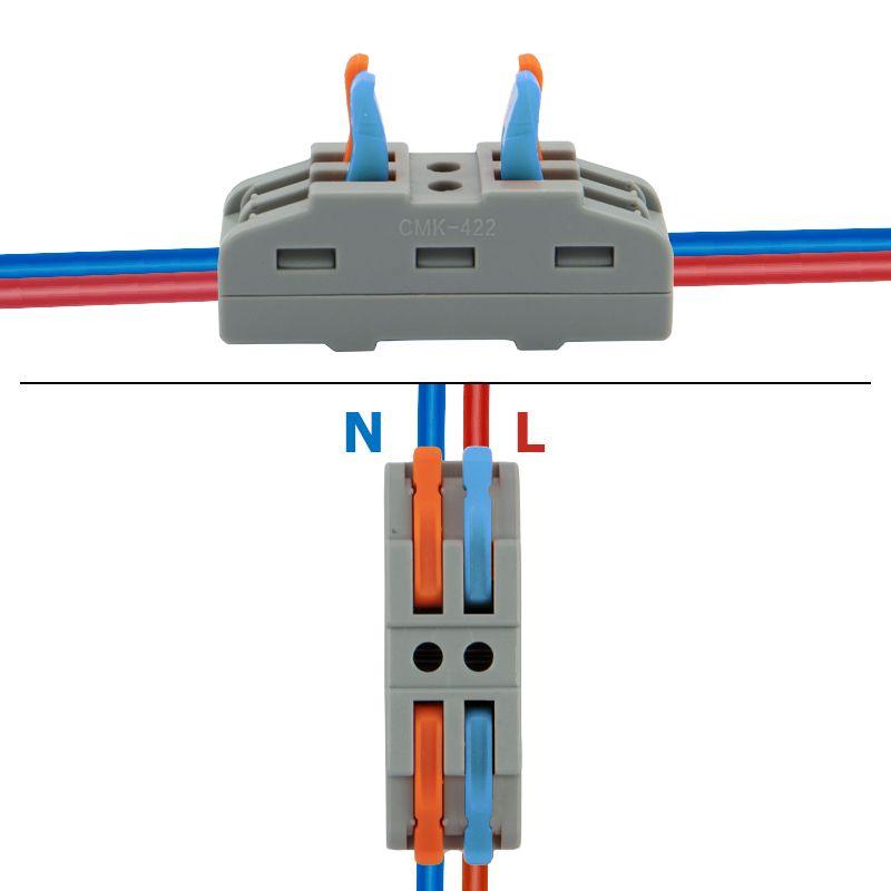  Клемма строительно-монтажная СМК проходная 222-422 2п 0.08-4кв.мм сер. (уп.5шт) Rexant 07-6263-2-05 фото в каталоге от BTSprom.by