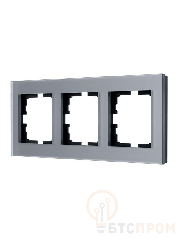 Рамка 3-местн. гориз. VESNA стекло асфальт матов. LEZARD 742-M6980-148 фото в каталоге от BTSprom.by  Рамка 3-местн. гориз. VESNA стекло асфальт матов. LEZARD 742-M6980-148 фото в каталоге от BTSprom.by