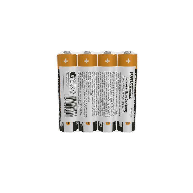 элемент питания солевой aaa/lr03 r03p (уп.4шт) proconnect 30-0020 от BTSprom.by