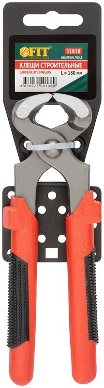  Клещи строительные "Стандарт" пластиковые ручки 180мм красн.-черн. FIT 51818 фото в каталоге от BTSprom.by