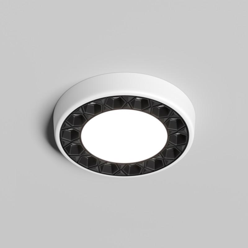  Светильник DUAL 9+9Вт 4000К IP20 d120мм LED встраив. алюм./акрил бел./черн. DENKIRS 723076 фото в каталоге от BTSprom.by