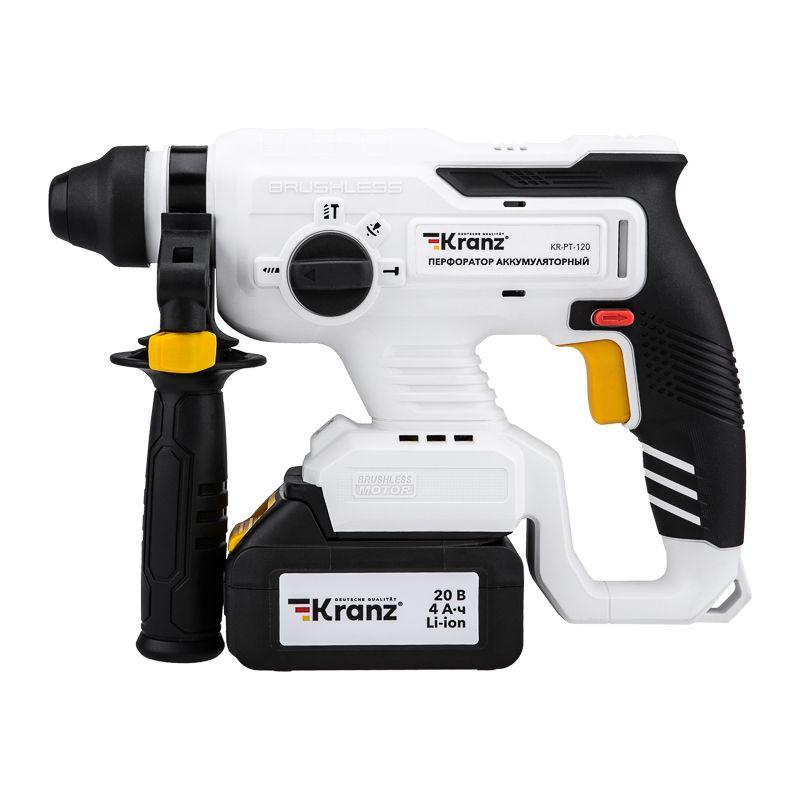 перфоратор аккумуляторный sds-plus 2.2дж 1х4а.ч в кейсе kranz kr-pt-120 от BTSprom.by