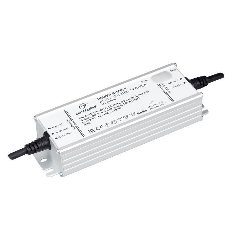 блок питания arpv-lg-12100-pfc-vca (10.5-13.5в 8.33а 100вт) ip65 металл arlight 049616 от BTSprom.by