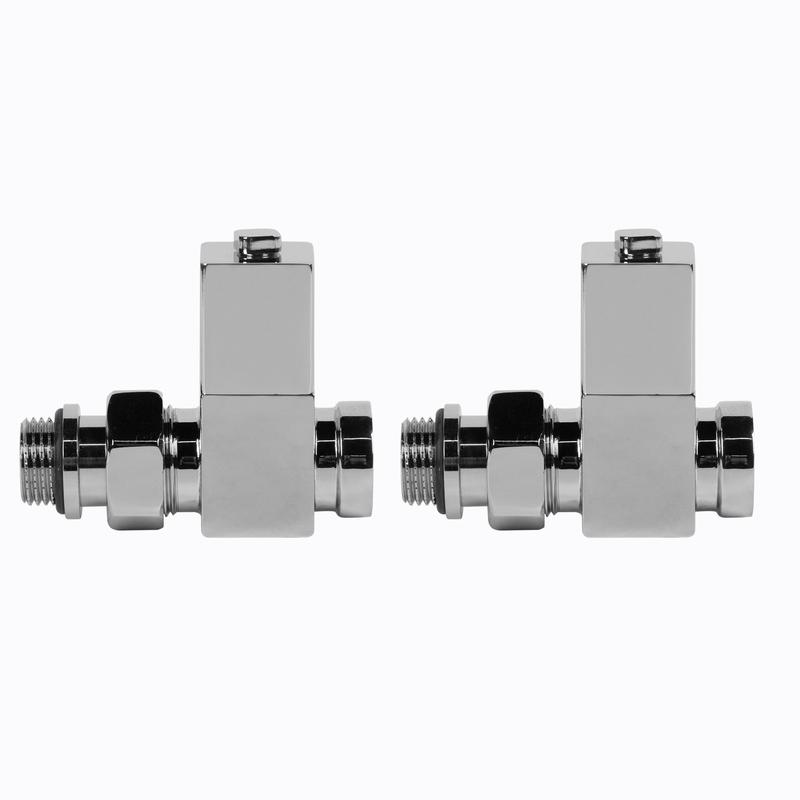  Набор дизайн-вентилей CUBE прямой 1/2дюйм хром Royal Thermo НС-1193189 фото в каталоге от BTSprom.by