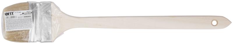  Кисть радиаторная натуральная светлая щетина деревянная ручка 3дюйм (75мм) FIT 01217 фото в каталоге от BTSprom.by