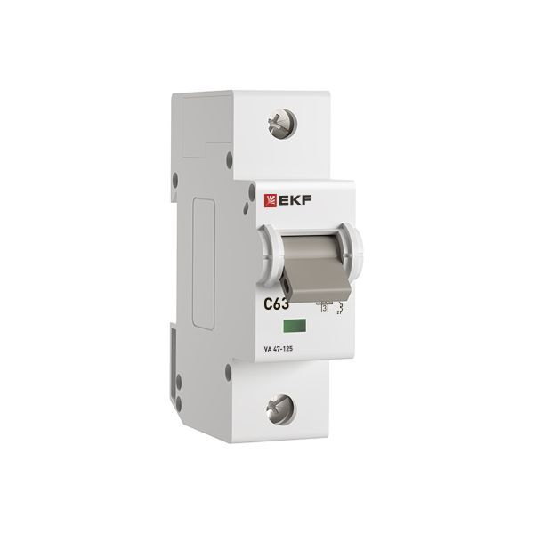  Выключатель автоматический 1п C 63А 15кА ВА 47-125 PROxima EKF mcb47125-1-63C фото в каталоге от BTSprom.by