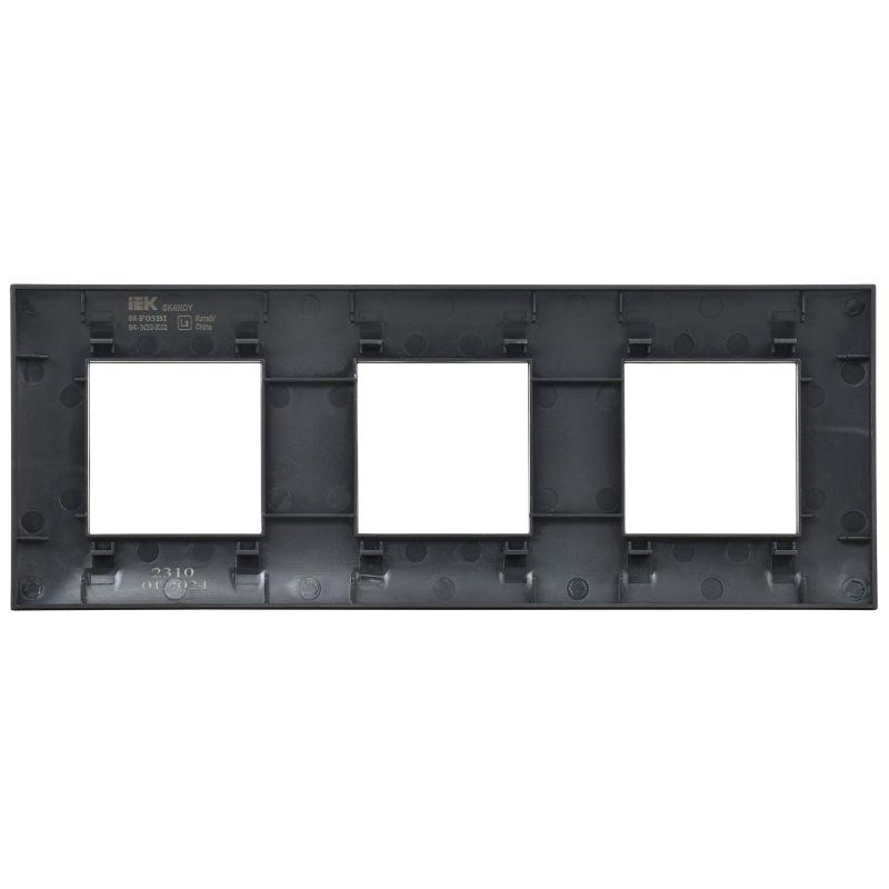  Рамка 3-м SKANDY SK-F03Bl черн. IEK SK-M32-K02 фото в каталоге от BTSprom.by