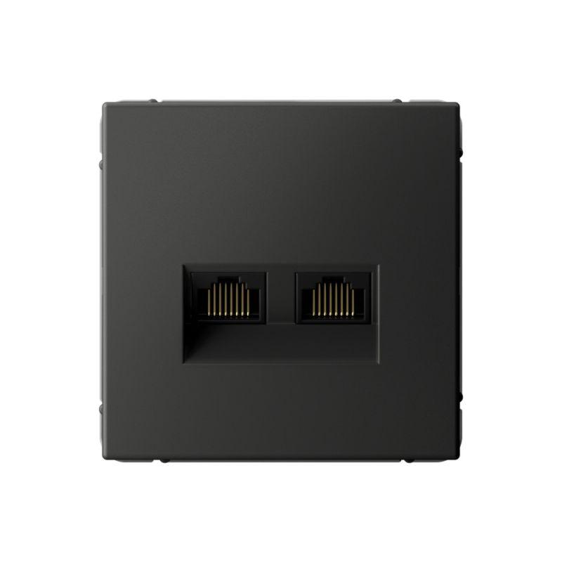 розетка двойная компьютерная artgallery rj45+rj45 кат. 6a механизм базальт se gal001488 от BTSprom.by