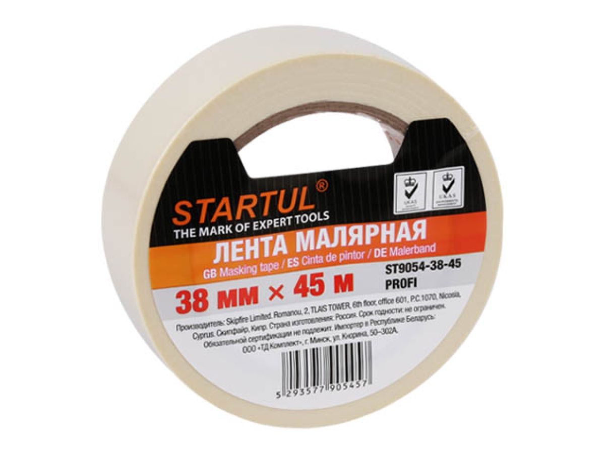 лента малярная 38ммх45м startul profi (st9054-38-45), белая (производство рф) st9054-38-45 от BTSprom.by