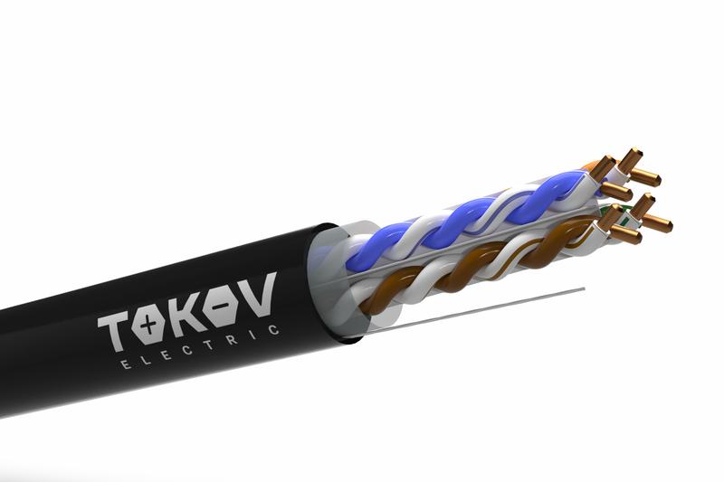 кабель витая пара u/utp 4х2х23awg(0.57мм) кат.6 pe outdoor fluke tested 305м (м) pro tokov electric tkp-c05-u-42-6-305-od от BTSprom.by