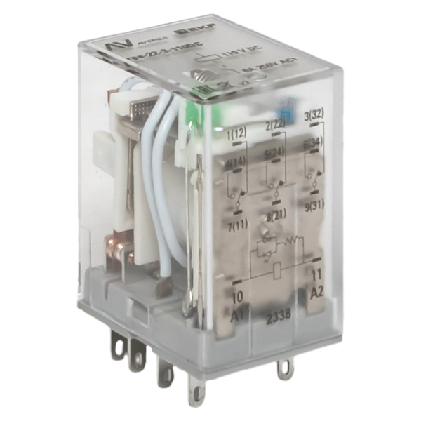  Реле промежуточное RPA 22/3 6A 110В DC AVERES EKF rpa-22-3-110DC фото в каталоге от BTSprom.by