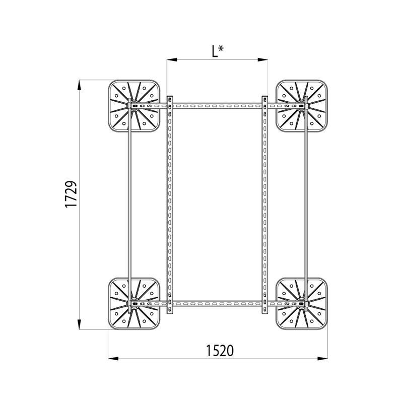  Конструкция опорная для установки оборудования TECHNORAPTOR FOOT 1200х1500 HD КМ TR0217 фото в каталоге от BTSprom.by