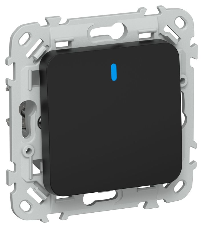 выключатель кнопочный 1-кл. сп flite вс11-2-1-флч 10а с индикацией механизм черн. iek fi-v14-1-10-1-k02 от BTSprom.by