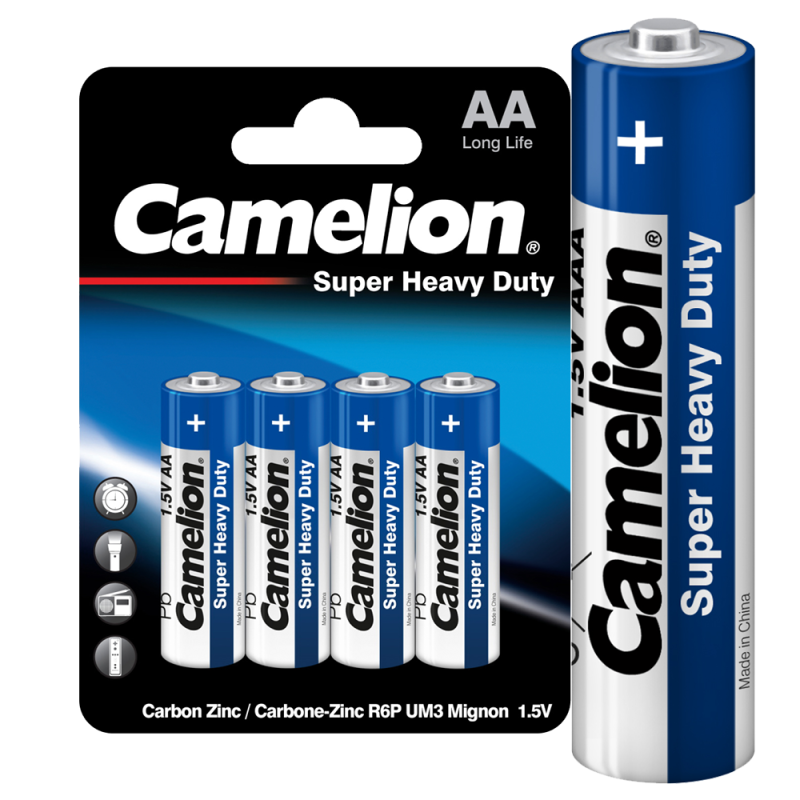 элемент питания солевой aa/r6 r6p-bp4b bl-4 син. (блист.4шт) camelion 3215 от BTSprom.by