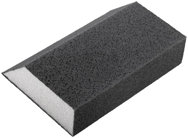  Губка шлифовальная угловая 100х70х25мм Р 360 средняя жесткость алюм./оксидная FIT 38376 фото в каталоге от BTSprom.by