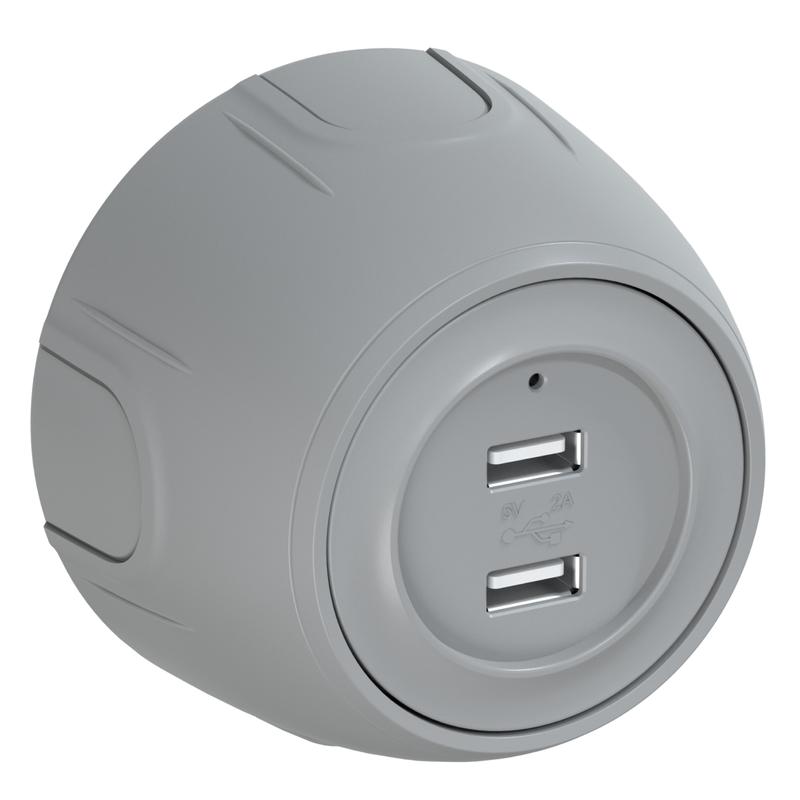 розетка usb 2-м rotondo с подсветкой сер. onekeyelectro 7700899 от BTSprom.by