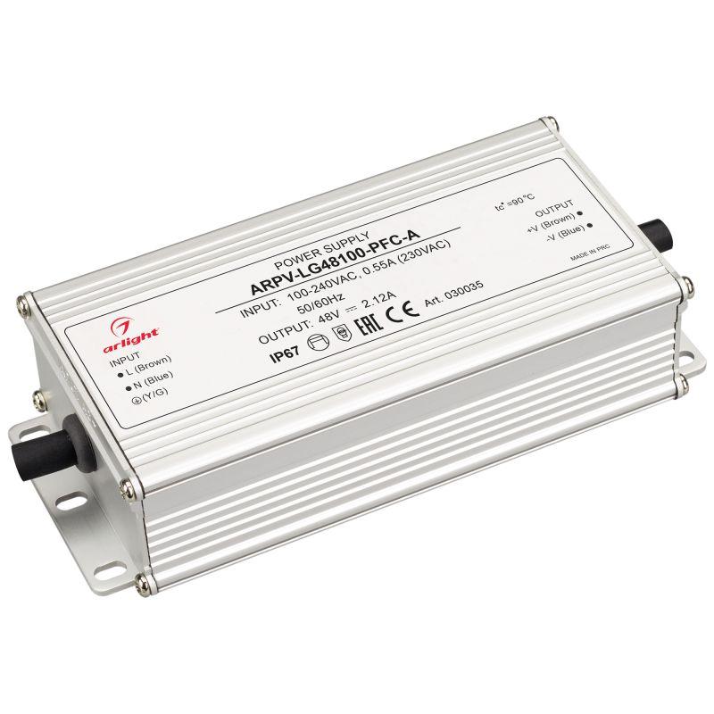 блок питания arpv-lg48100-pfc-a 48в 2.12а 100вт ip67 метал. 5 лет arlight 030035 от BTSprom.by
