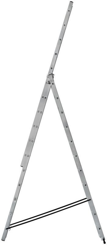  Лестница трехсекционная 3х11 H=316/539/759см 16.61кг усиленная алюм. FIT 65437 фото в каталоге от BTSprom.by