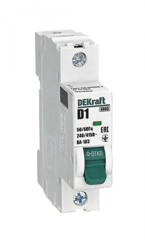 выключатель автоматический модульный 1п d 1а 6ка ва-103 dekraft 12328dek от BTSprom.by