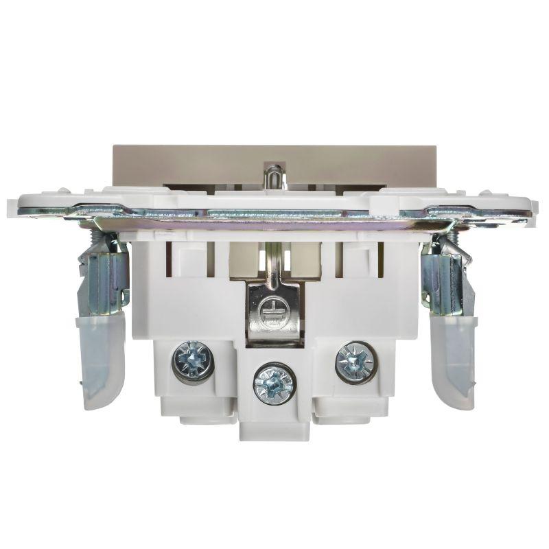  Розетка SKANDY 16А с заземл. защ. шторки SK-R04B беж. IEK SK-R14-16-K10 фото в каталоге от BTSprom.by