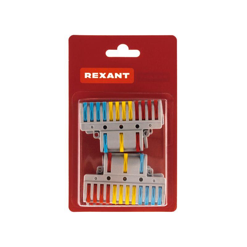  Клемма проходная разветвительная СМК 3х4 3п с монтажн. площадкой (1 ввод 4 вывода на полюс) (блист.4шт) Rexant 07-5248-4 фото в каталоге от BTSprom.by