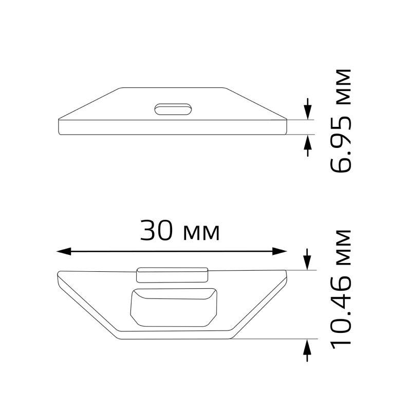  Заглушка для углового профиля светодиодной ленты (уп.2шт) GAUSS BT482 фото в каталоге от BTSprom.by