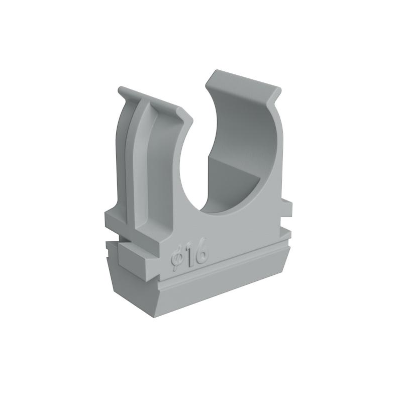 крепеж-клипса для пластиковых труб d16мм сер. (уп.100шт) км lo67224 от BTSprom.by