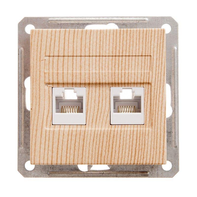 розетка компьютерная 2-м сп w59 rj45 кат.5e механизм сосна se rsi-251kk5e-7-86 от BTSprom.by