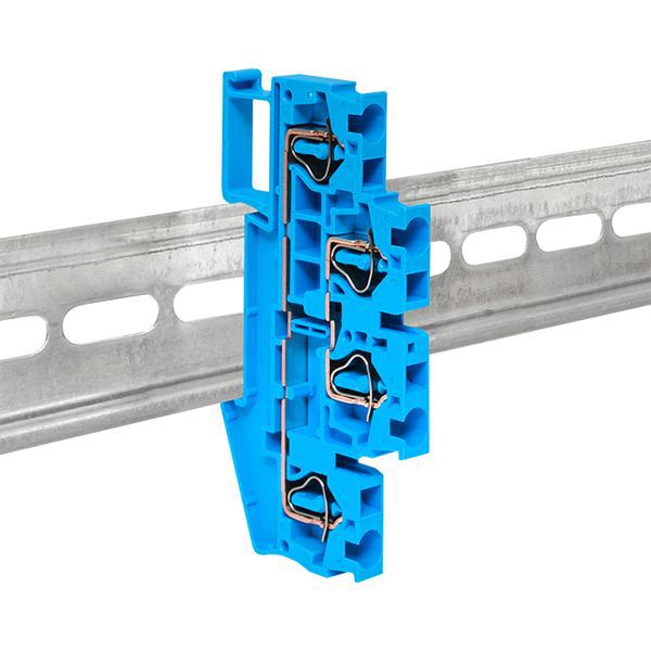  Колодка клеммная ST-4 32А пружинная двойн. син. EKF plc-jxb-st-4-4-2-blue фото в каталоге от BTSprom.by