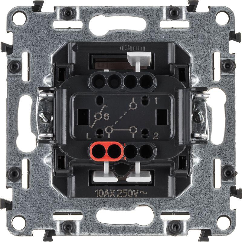  Переключатель 1-кл. СП Valena Allure 10А IP20 250В 10AX с лицев. панелью безвинтов. зажимы механизм бел. Leg 752706 фото в каталоге от BTSprom.by