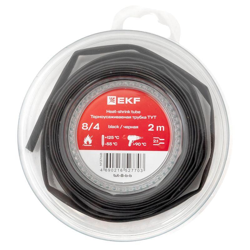 трубка термоусадочная тут нг 8/4 черн. ролик 2 м ekf tut-8-b-b от BTSprom.by