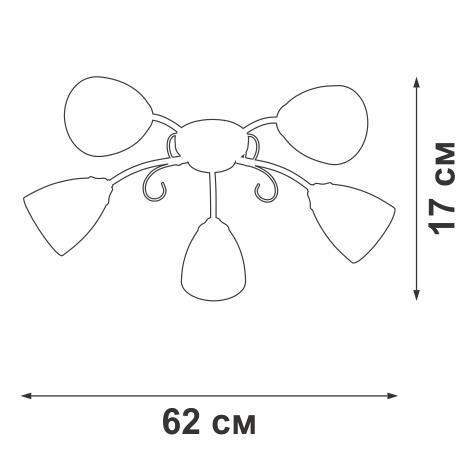 люстра v3819-9/5pl 8xe14 макс. 40вт плафон пп vitaluce v3819-9/5pl от BTSprom.by