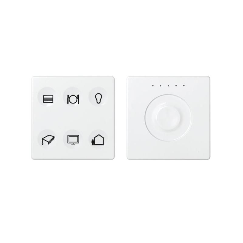 комплект выключателя 6-кл. сенсорн. + регулятор т3 knx; rj12 бел. simon82 sense 8400675-030 от BTSprom.by