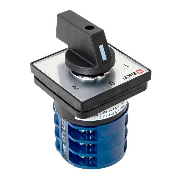  Переключатель кулачковый ПК-1-43 3п 32А "1-0-2" IP65 EKF pk-1-43-32-65 фото в каталоге от BTSprom.by